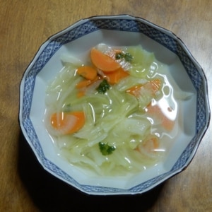 簡単　食べる　野菜スープ